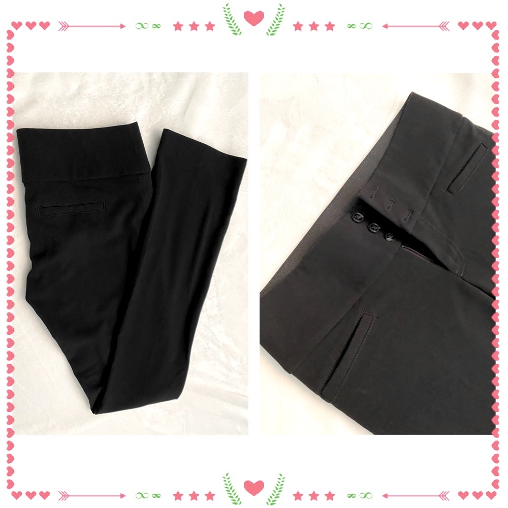 2/$10 Black Womens Dress Pants Straight Leg